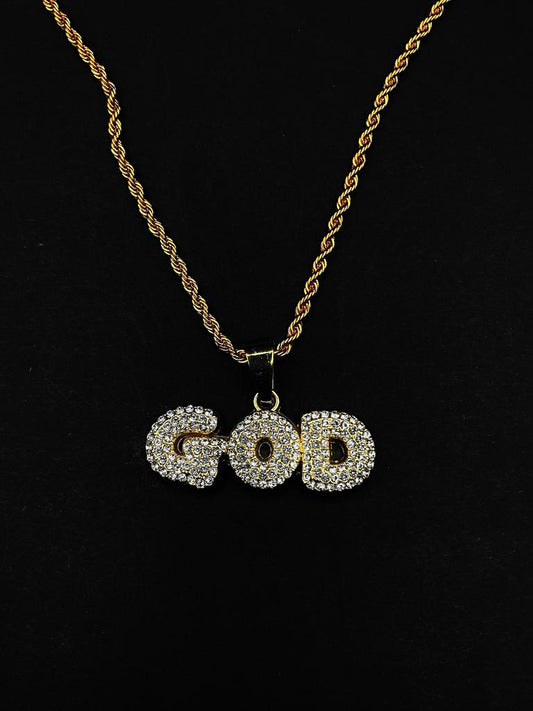 Iced Out Pendant- GOD